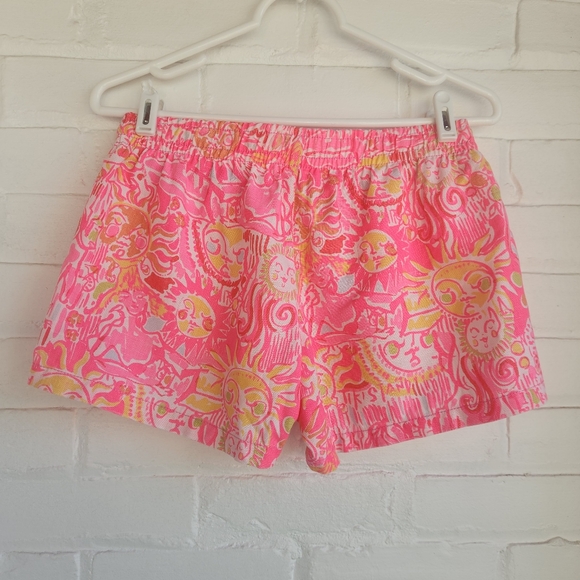 Lilly Pulitzer Kinis In The Keys Linen Shorts Pull On Bright Pink Size Small - Picture 5 of 7